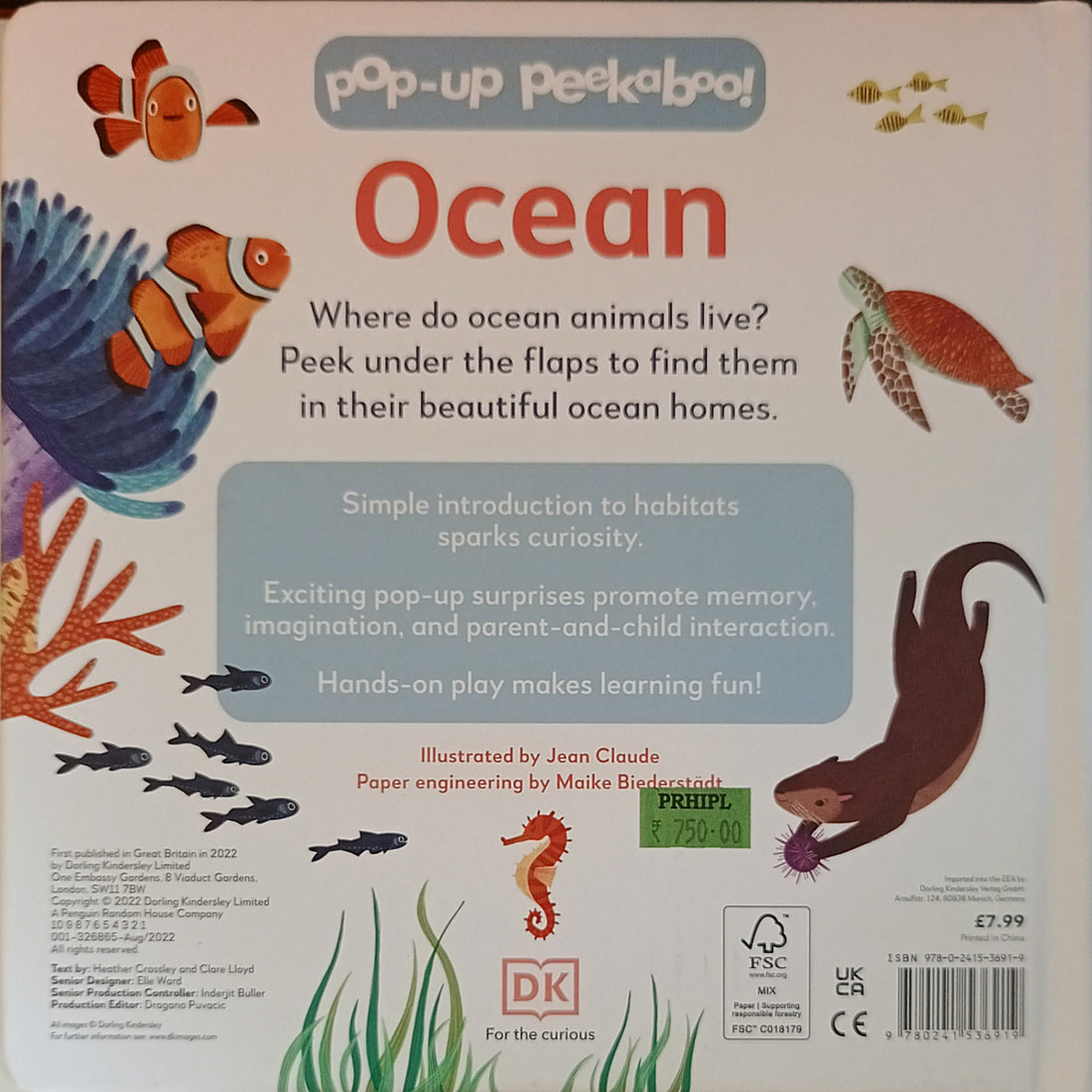 Pop-Up Peekaboo!: Ocean (Board Book)