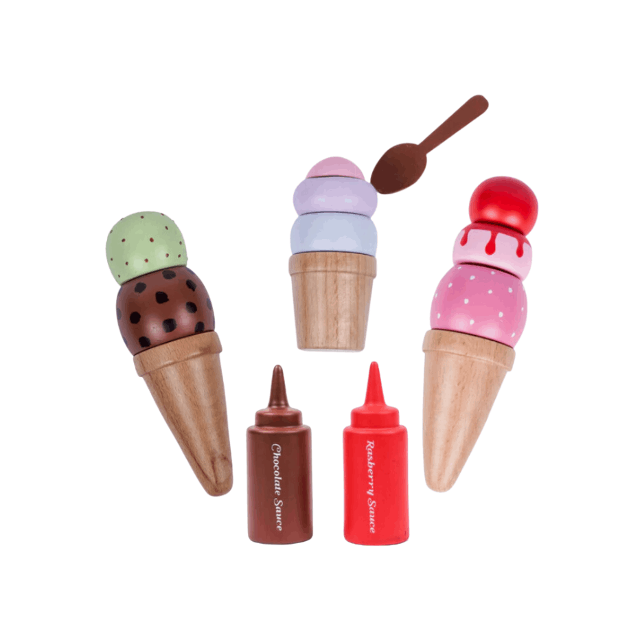 Wooden Ice Cream Set