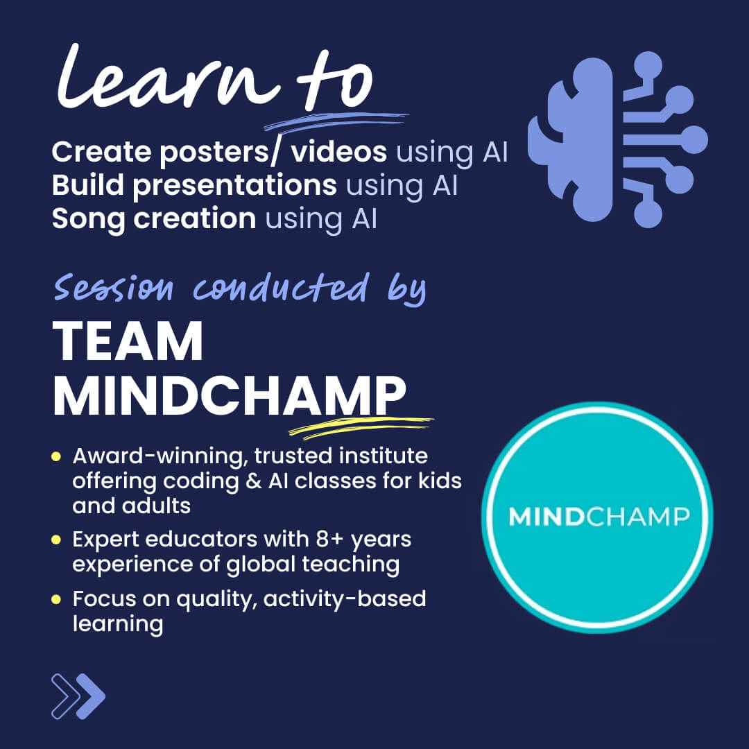 [27th-28th Jun] AI Tools - Introduction to Prompt Engineering: neOwn x MindChamp | Learn Basics of AI Tools for 11+ yrs | Online Workshops for Kids (Copy)