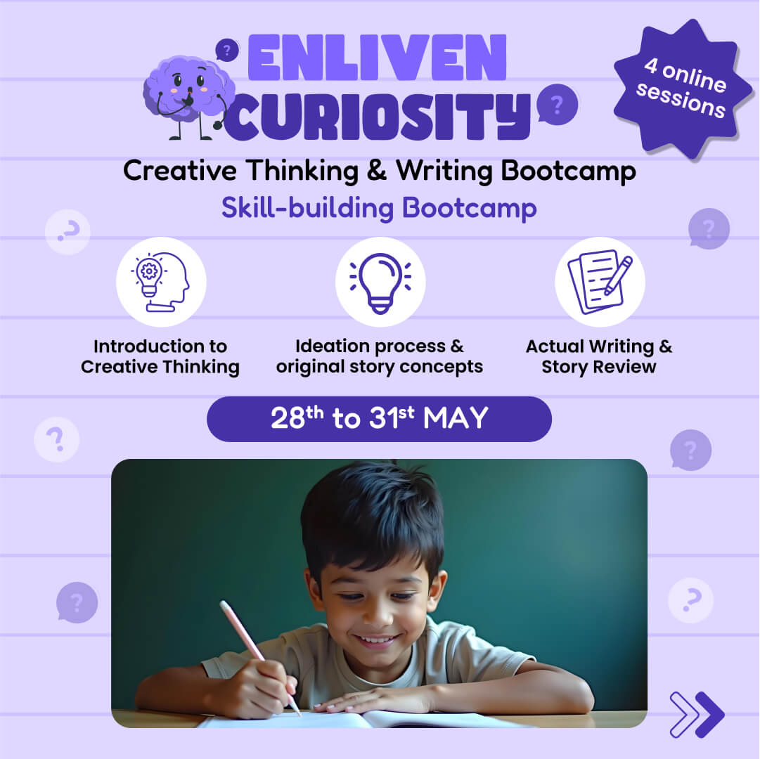Enliven Curiosity - Creative Thinking & Writing Bootcamp: neOwn x Girish Khare | Kids Bootcamp to Improve Creativity, Thinking Process, & Writing Skills for 8yrs - 12 yrs | Online Summer Camp for Kids