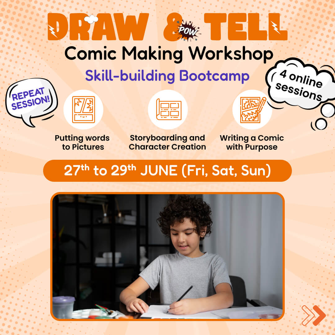 Draw & Tell - Comic Making Workshop: neOwn x Ritu Desai | Learn Comic Making for 8-12 yrs | Online Workshops for Kids