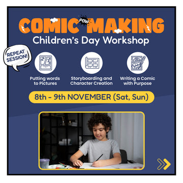[8th-9th Nov] Draw & Tell - Comic Making Workshop: neOwn x Ritu Desai | Learn Comic Making for 8-13 yrs | Online Workshops for Kids