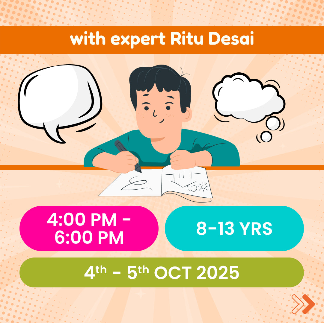 [4th-5th Oct] Draw & Tell - Comic Making Workshop: neOwn x Ritu Desai | Learn Comic Making for 8-13 yrs | Online Workshops for Kids