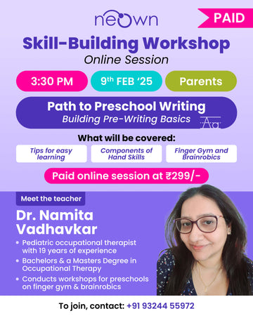 Path to Preschool Writing: Building Pre-Writing Basics: neOwn x Dr Namita Vadhavkar