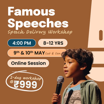 [9th-10th May] Speech Delivery - Famous Speeches Workshop: neOwn x Smriti Kochhar | Learn Voice Modulation & Powerful Speech Delivery for 8–12 yrs | Online Workshops for Kids