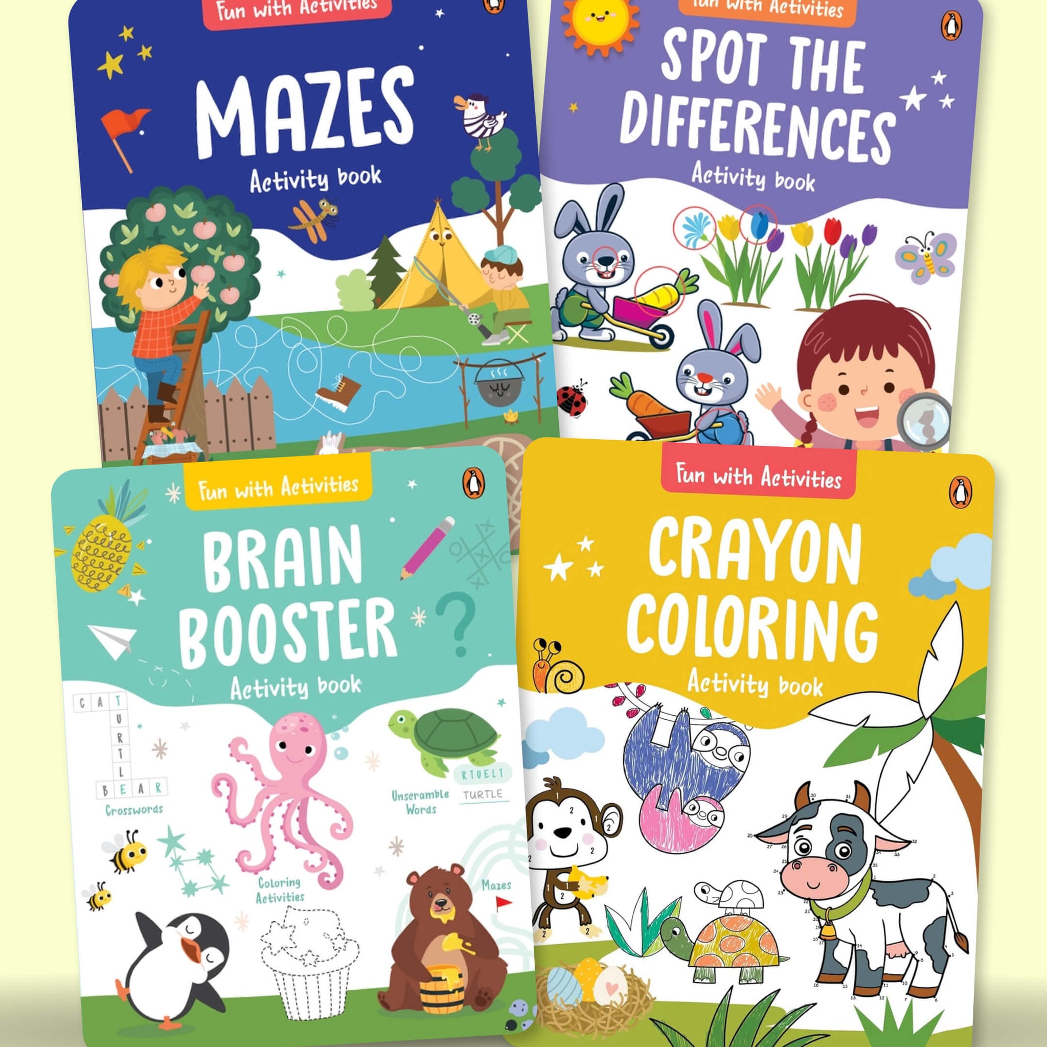 Fun with Activities Pack (4 Books Pack): A set of 4 Fun and Interactive Activity Books for PreSchool Kids, Toddlers | | Book for 3+ [Penguin Early Learning Series]