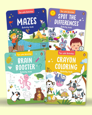 Fun with Activities Pack (4 Books Pack): A set of 4 Fun and Interactive Activity Books for PreSchool Kids, Toddlers | | Book for 3+ [Penguin Early Learning Series]
