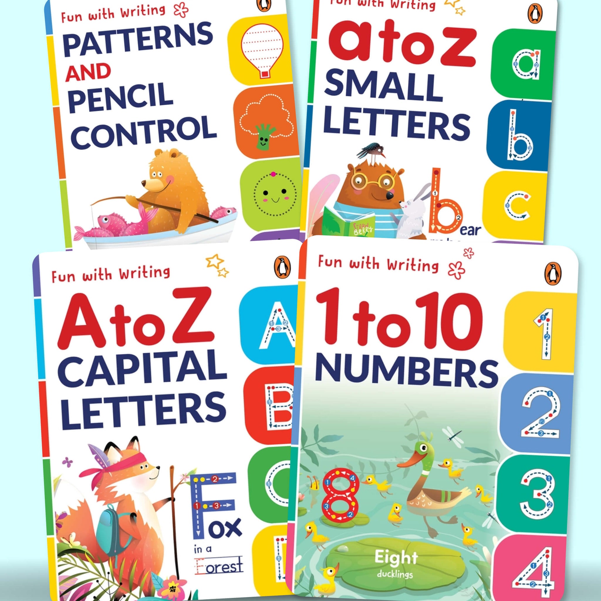 Fun with Writing (Pack of 4 Books): A set of 4 Activity Books for PreSchool Kids, Toddlers | | Book for 3+ [Penguin Early Learning Series] Paperback – April 8, 2025 by Penguin Books (Author)