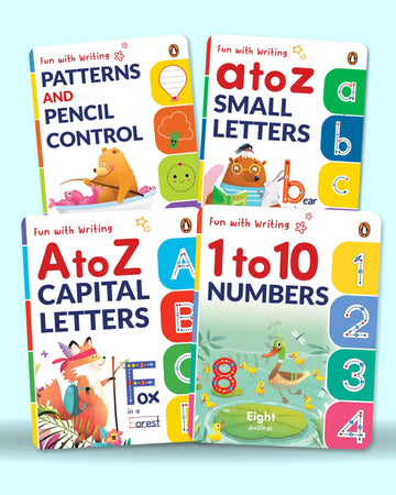 Fun with Writing (Pack of 4 Books): A set of 4 Activity Books for PreSchool Kids, Toddlers | | Book for 3+ [Penguin Early Learning Series] Paperback – April 8, 2025 by Penguin Books (Author)