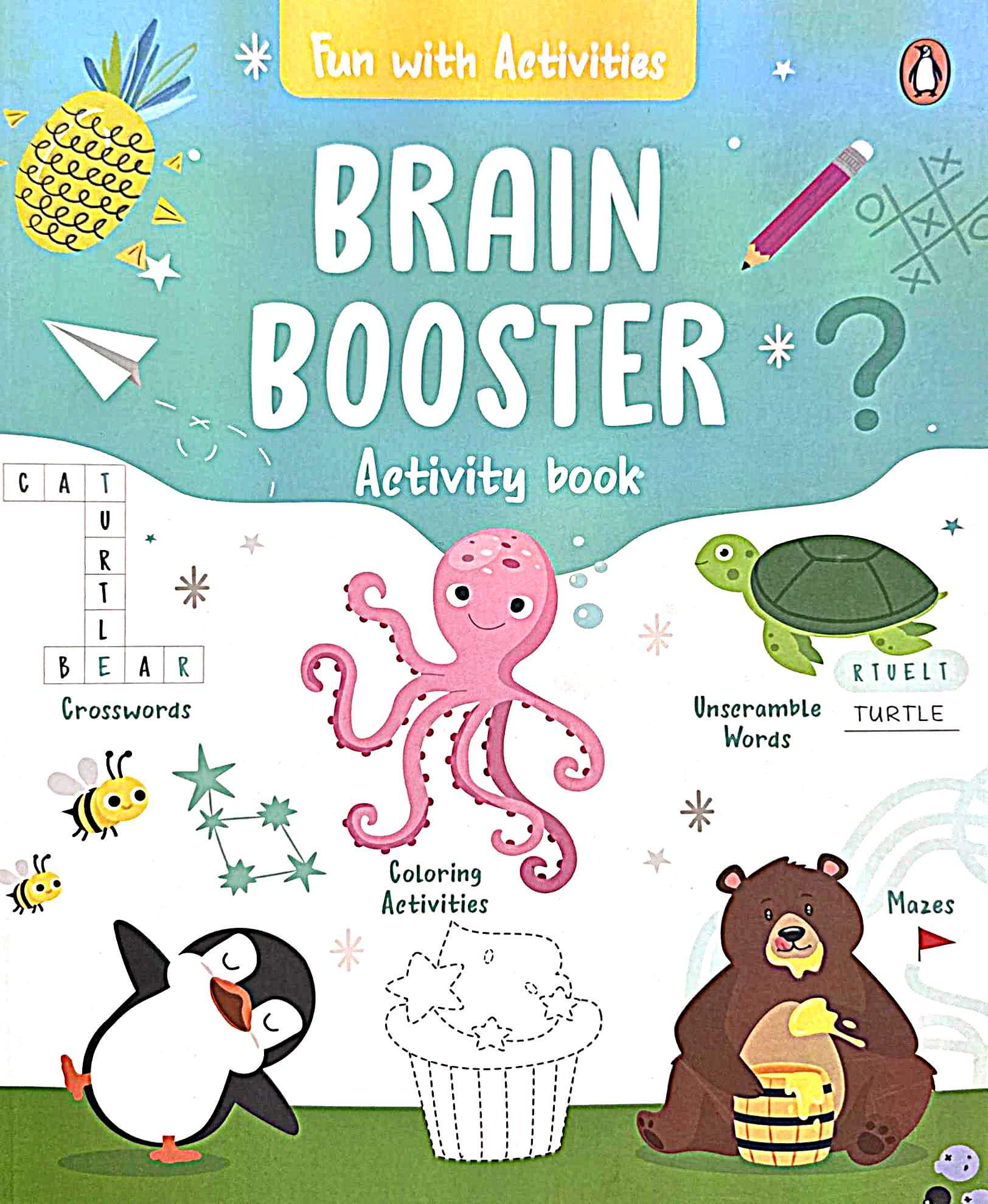 Fun with Activities: Brain Booster (Penguin Early Learning Series) Fun and Interactive Activity Book for PreSchool Kids, Toddlers