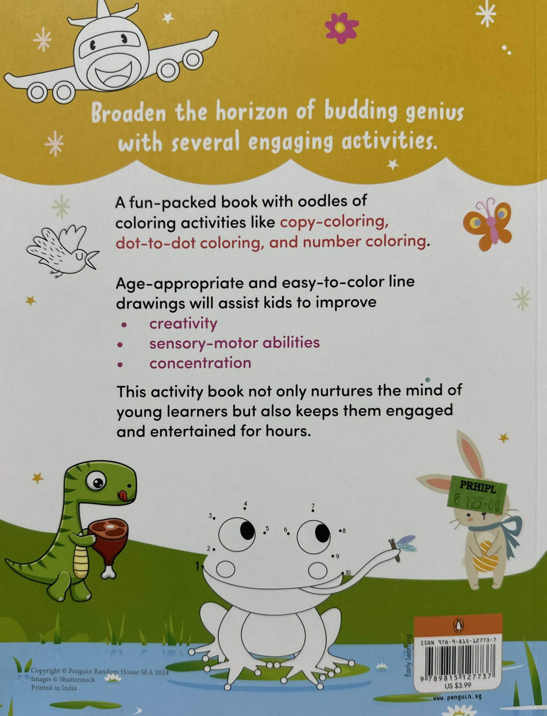 Fun with Activities: Crayon Coloring (Penguin Early Learning Series) Fun and Interactive Activity Book for PreSchool Kids, Toddlers