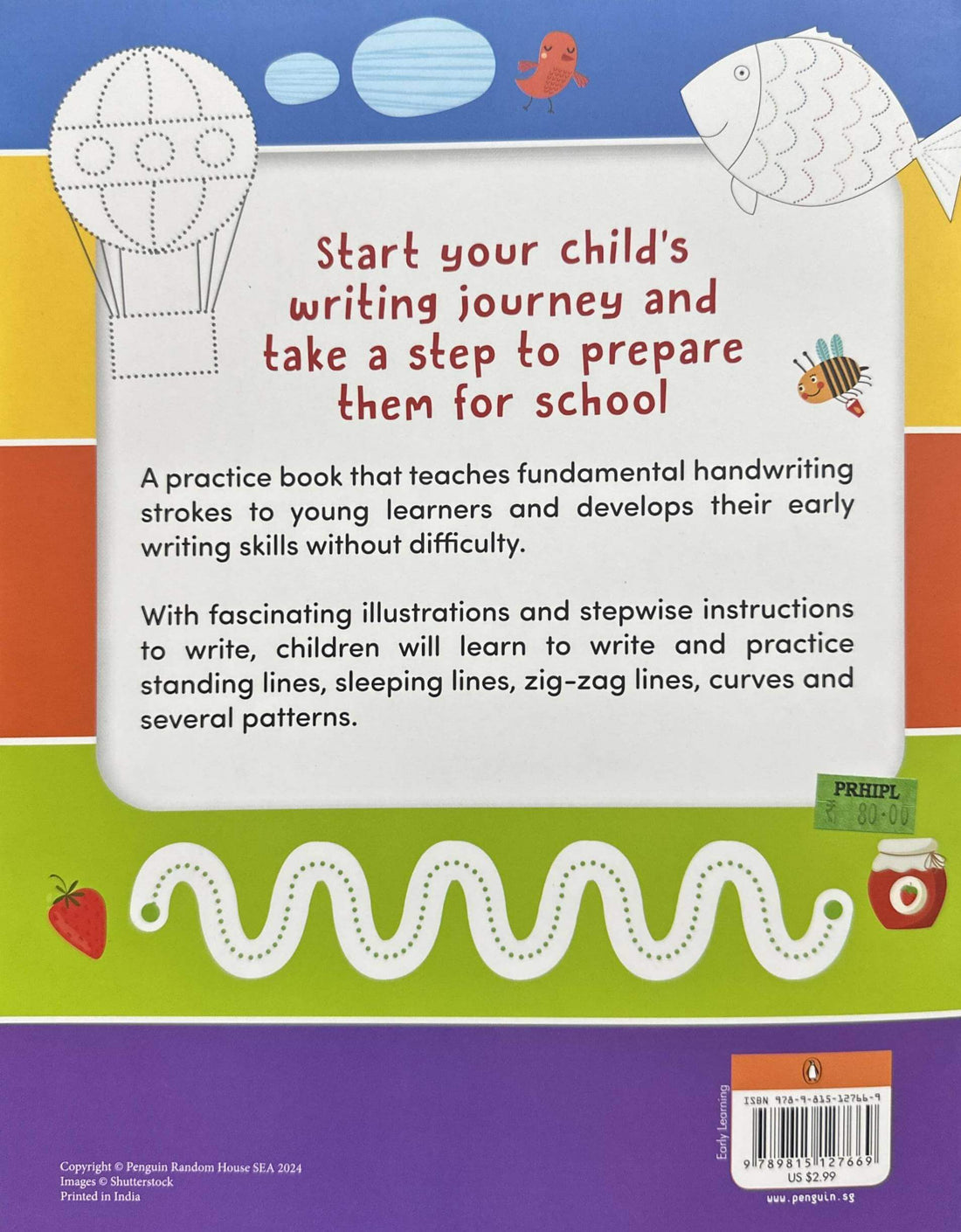 Fun with Writing: Patterns & Pencil Control (Penguin Early Learning Series) First Activity Book to Practice Line Tracing for PreSchool Kids, Toddlers