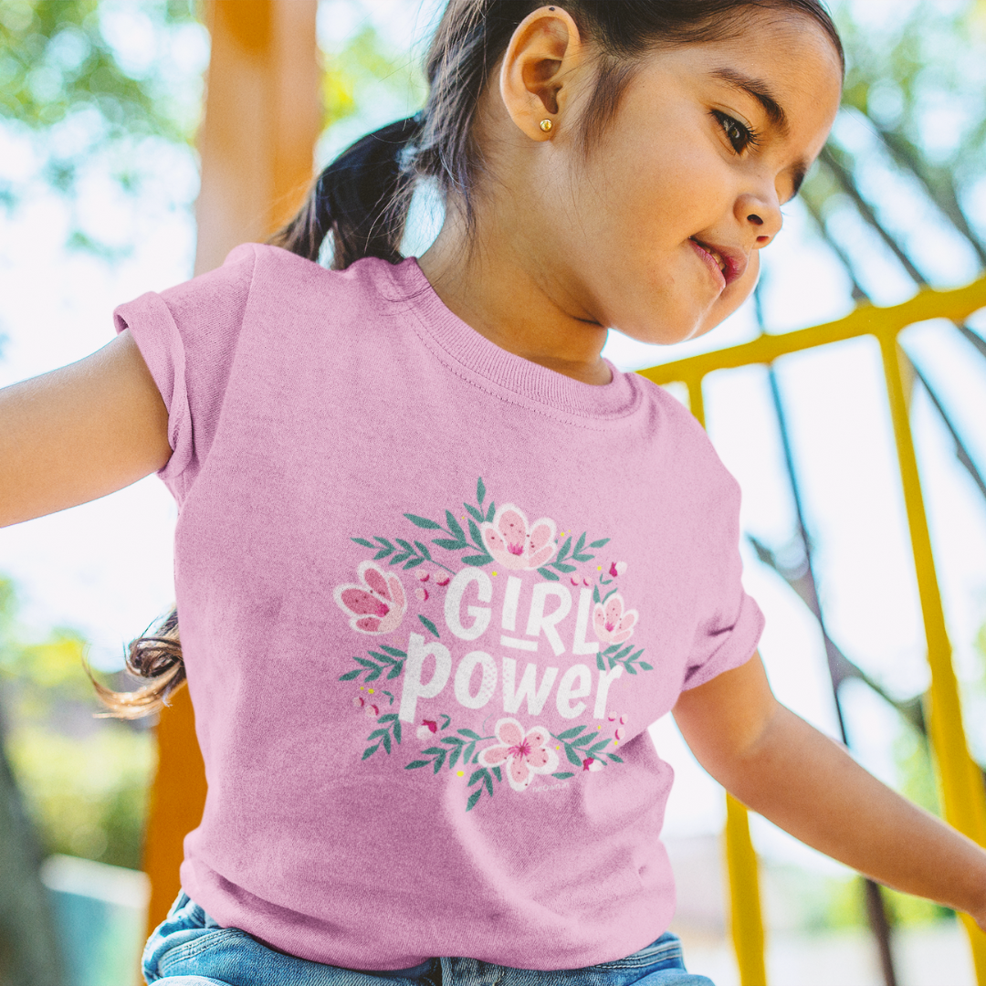 GIRL POWER - Girl Power Design | Cotton Girls Kids’ T-Shirt - Pink