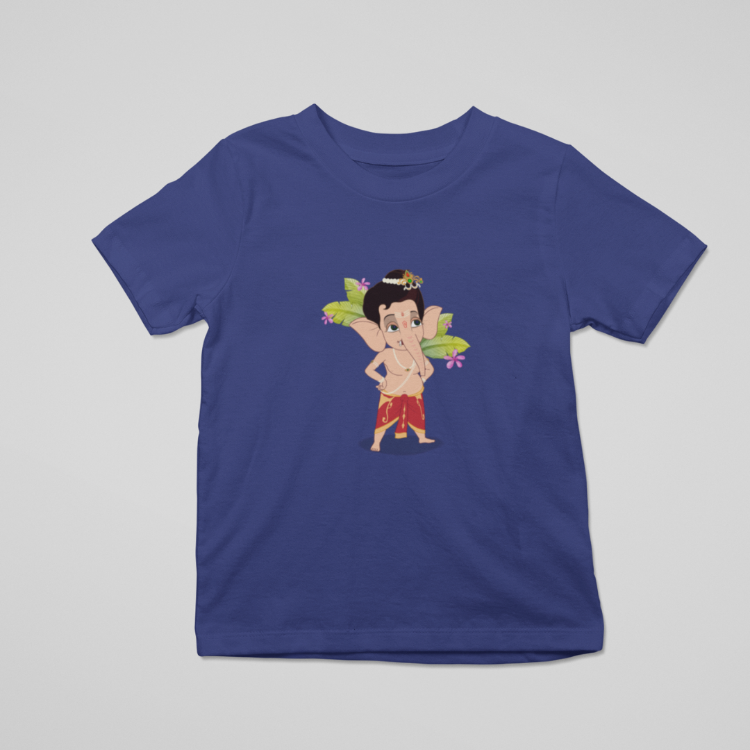 Unisex T-shirt: Bal Ganesha Leaf