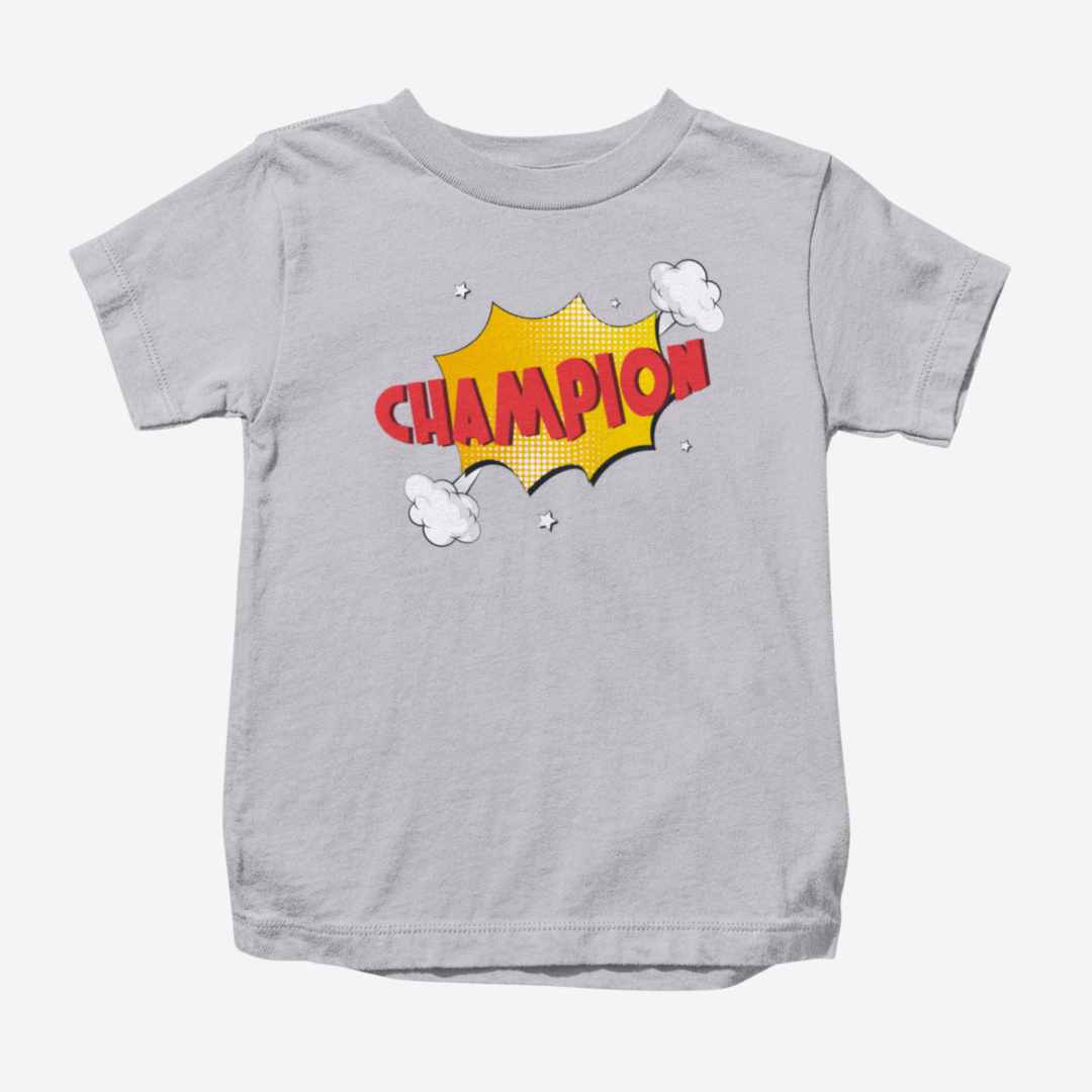 Champion - Champion Design | Cotton Boys Kids’ T-Shirt - Grey