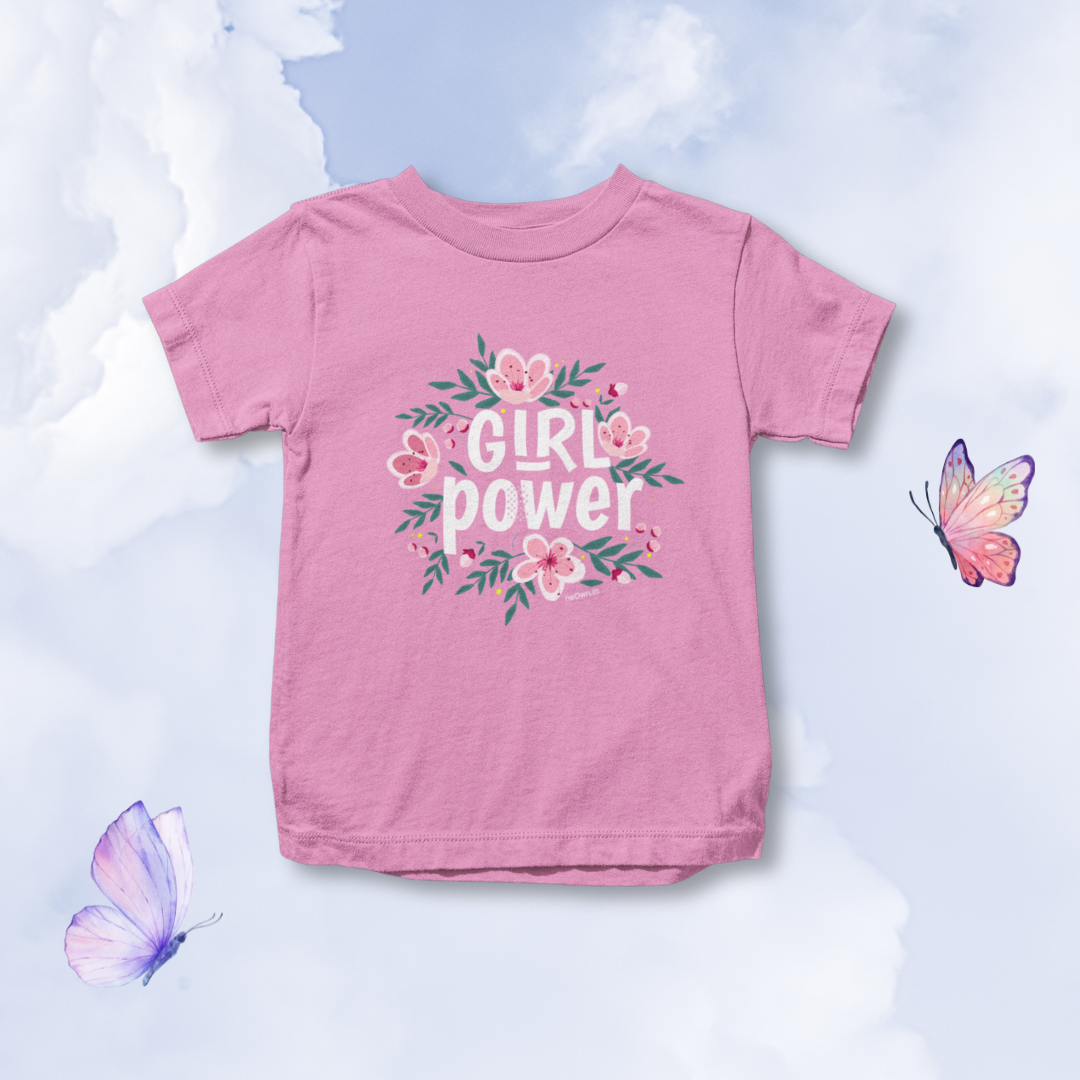 GIRL POWER - Girl Power Design | Cotton Girls Kids’ T-Shirt - Pink