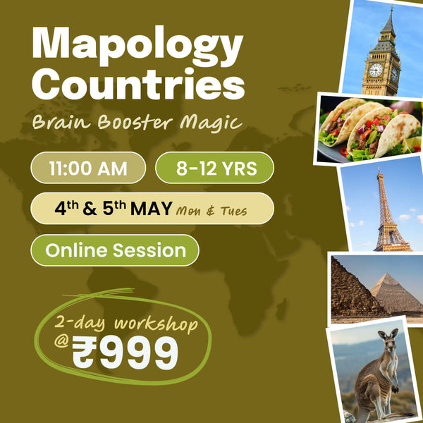 [4th-5th May] Mapology Countries - Brain Booster Magic: neOwn x Pooja & Sonal | Memorise Countries, Continents & Fun Facts for 8–12 yrs | Online Workshops for Kids