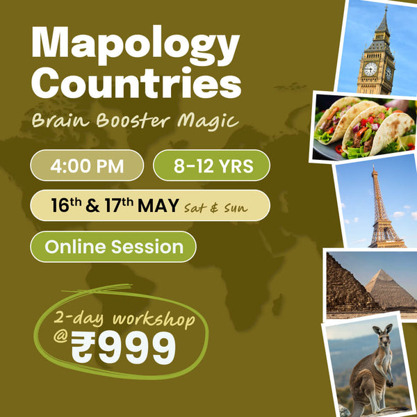 [16th-17th May] Mapology Countries - Brain Booster Magic: neOwn x Pooja & Sonal | Memorise Countries, Continents & Fun Facts for 8–12 yrs | Online Workshops for Kids