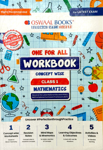 Oswaal One For All Workbook Concept Wise Class-1 Mathematics