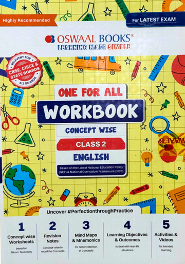 Oswaal One For All Workbook Concept Wise Class-2 English