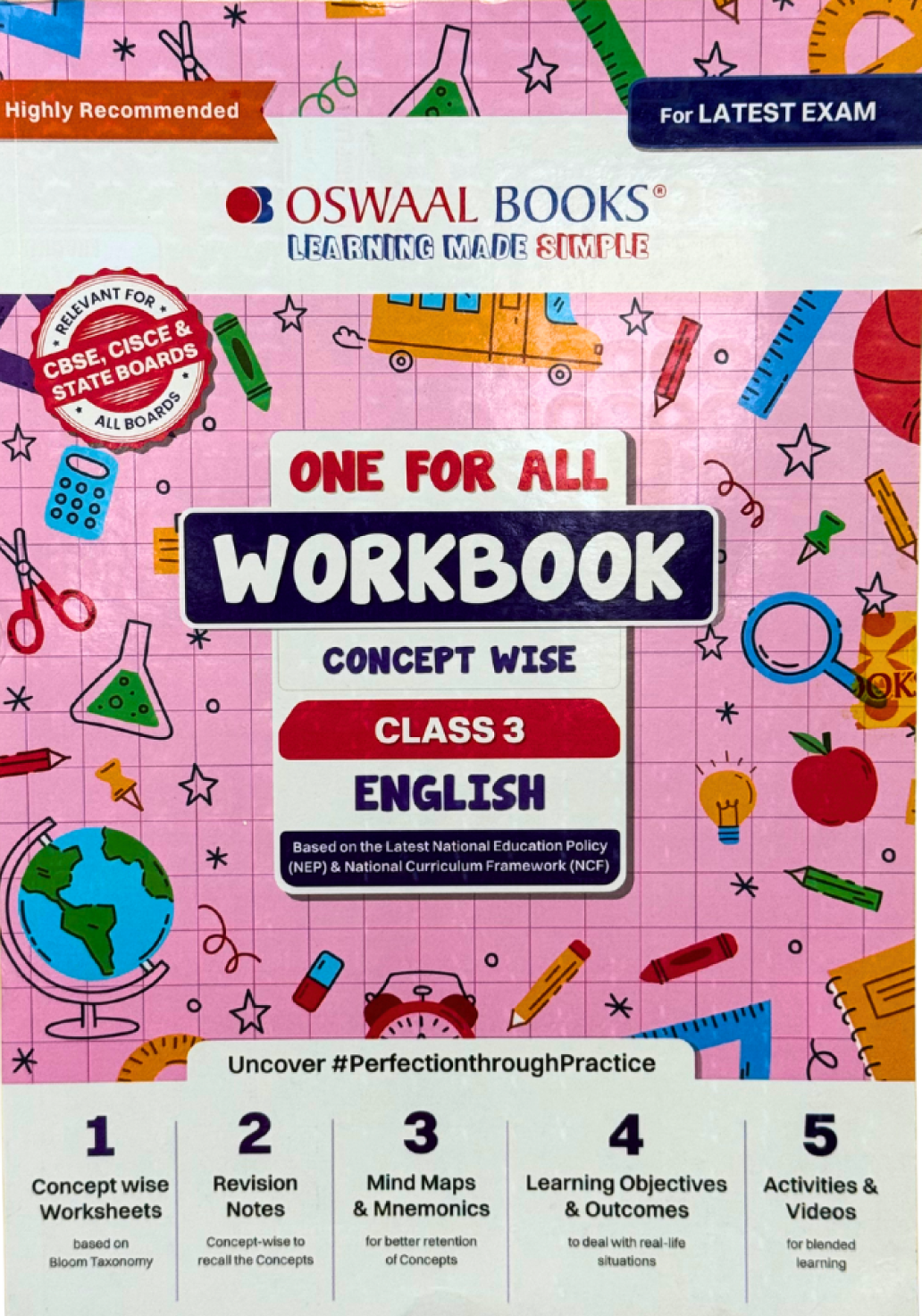 Oswaal One For All Workbook Concept Wise Class-3 English