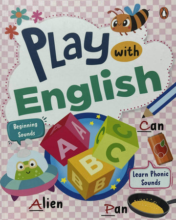 Play with English: First Practice Workbook | Fun and Interactive English Learning Activities | Capital and Small letters, Vowels, Consonants, Phonics ... | Ages 3+ [Penguin Early Learning Series]