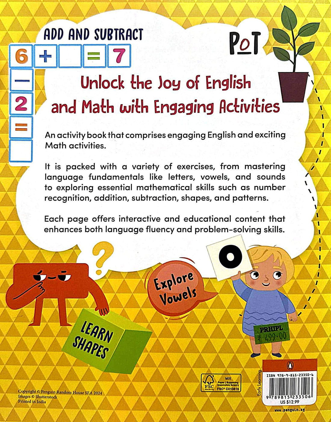 Play with English and Math: First Practice Workbook, Omnibus| Fun and Interactive English and Math Learning Activities for Kids, Toddlers | Ages 3+ [Penguin Early Learning Series]