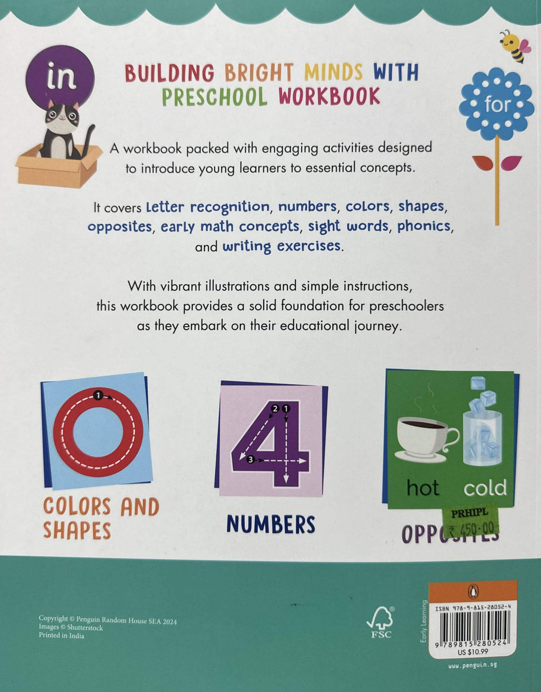 Preschool Workbook for Kids Fun and Educational Activity Workbook - Alphabet, Colors, Numbers, Shapes, Opposites, Early Math, Phonics, and more | Ages 3+ [Penguin Early Learning Series]