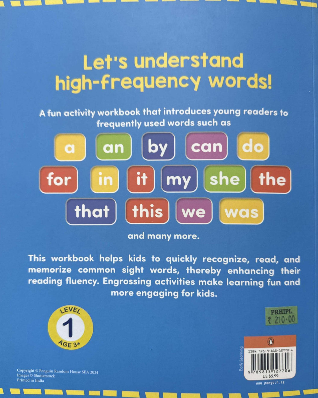 Sight Words and Sentences (Level 1): First Practice Workbook of Most Common Sight Words for PreSchool Kids, Toddlers | With Vocabulary Development Activities [Penguin Early Learning Series]