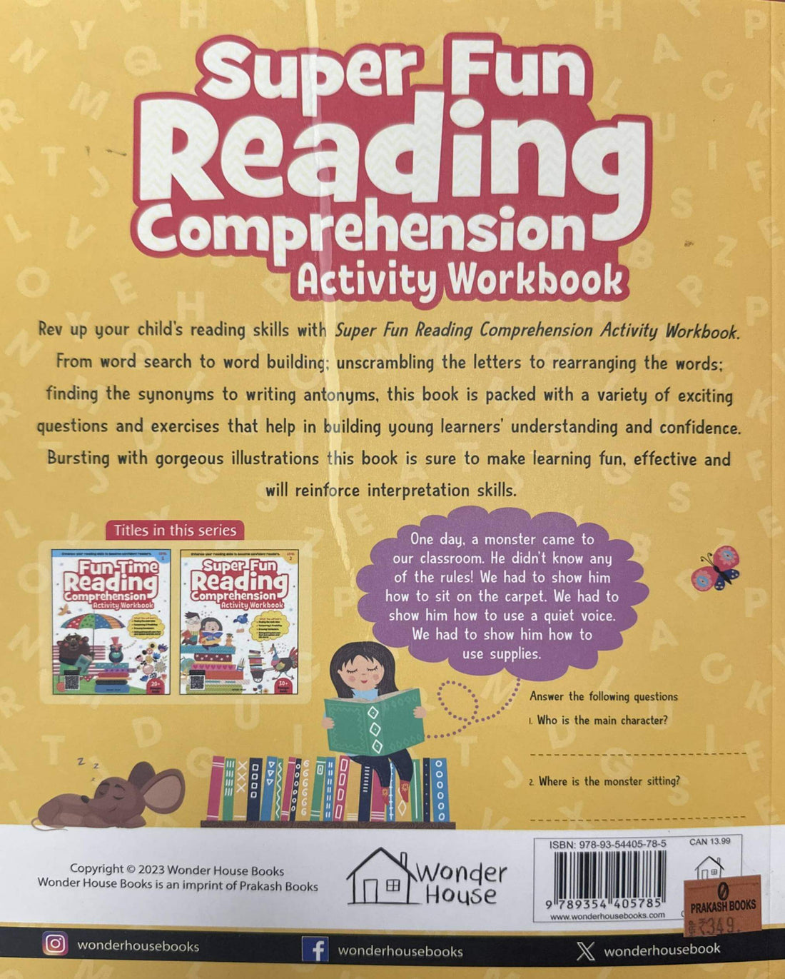 Super Fun Reading Comprehension - Activity Workbook For Children - Level 2