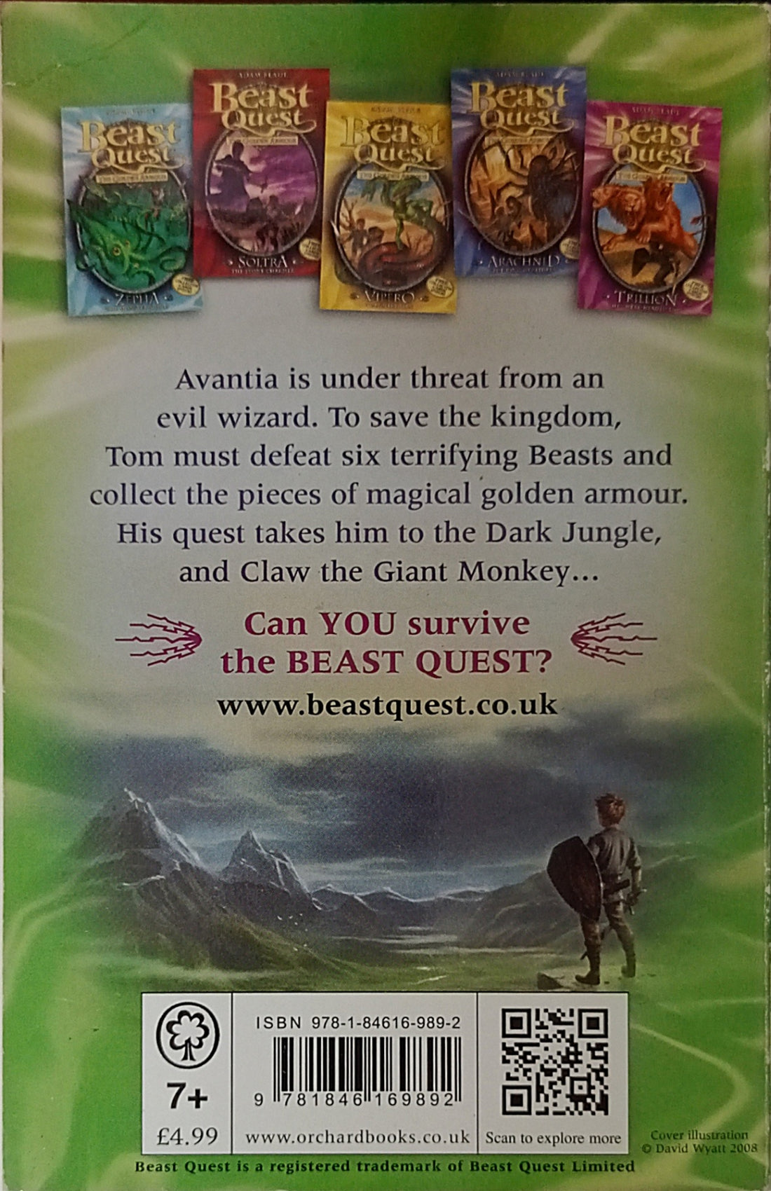 Beast Quest #8 Claw the Giant Monkey