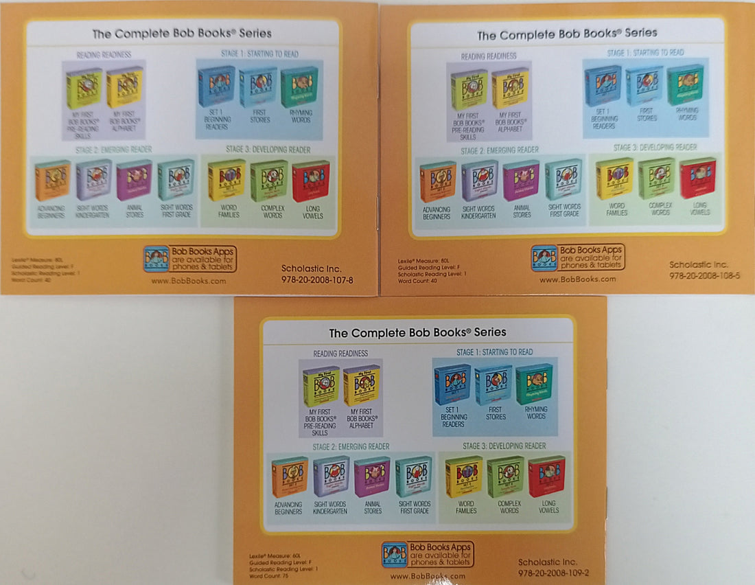 Bob Books Complex Words (Orange) Vol.1,2,3