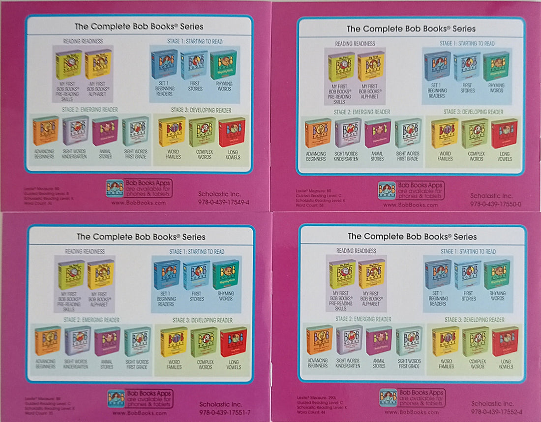 Bob Books Set 1 Beginning Readers (Pink) Vol.5,6,7,8