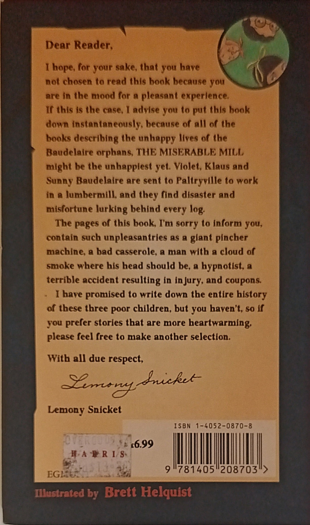 A Series Of Unfortunate Events #4 The Miserable Mill
