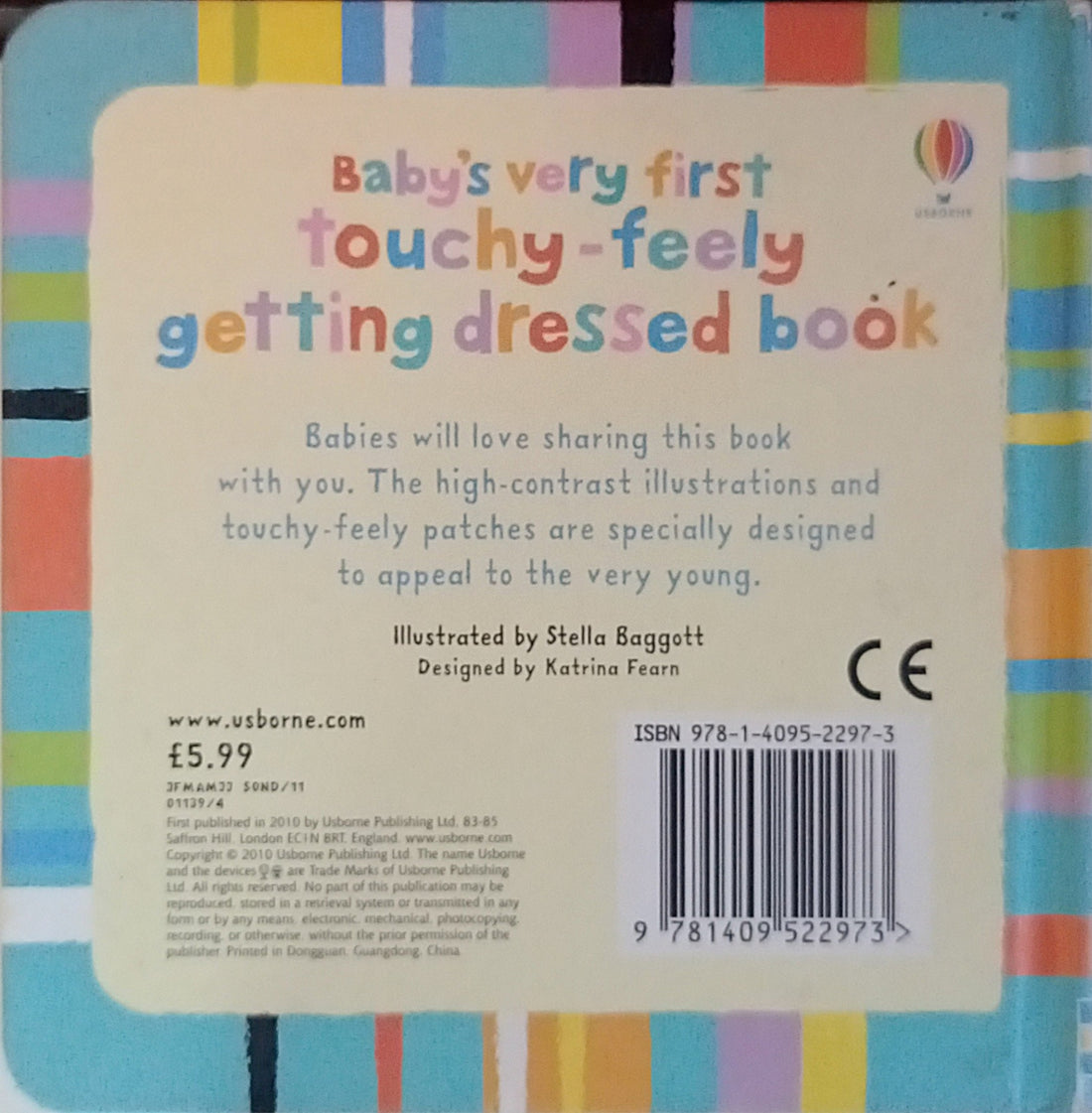 Usborne Baby's Very First Touchy-Feely Getting Dressed Book