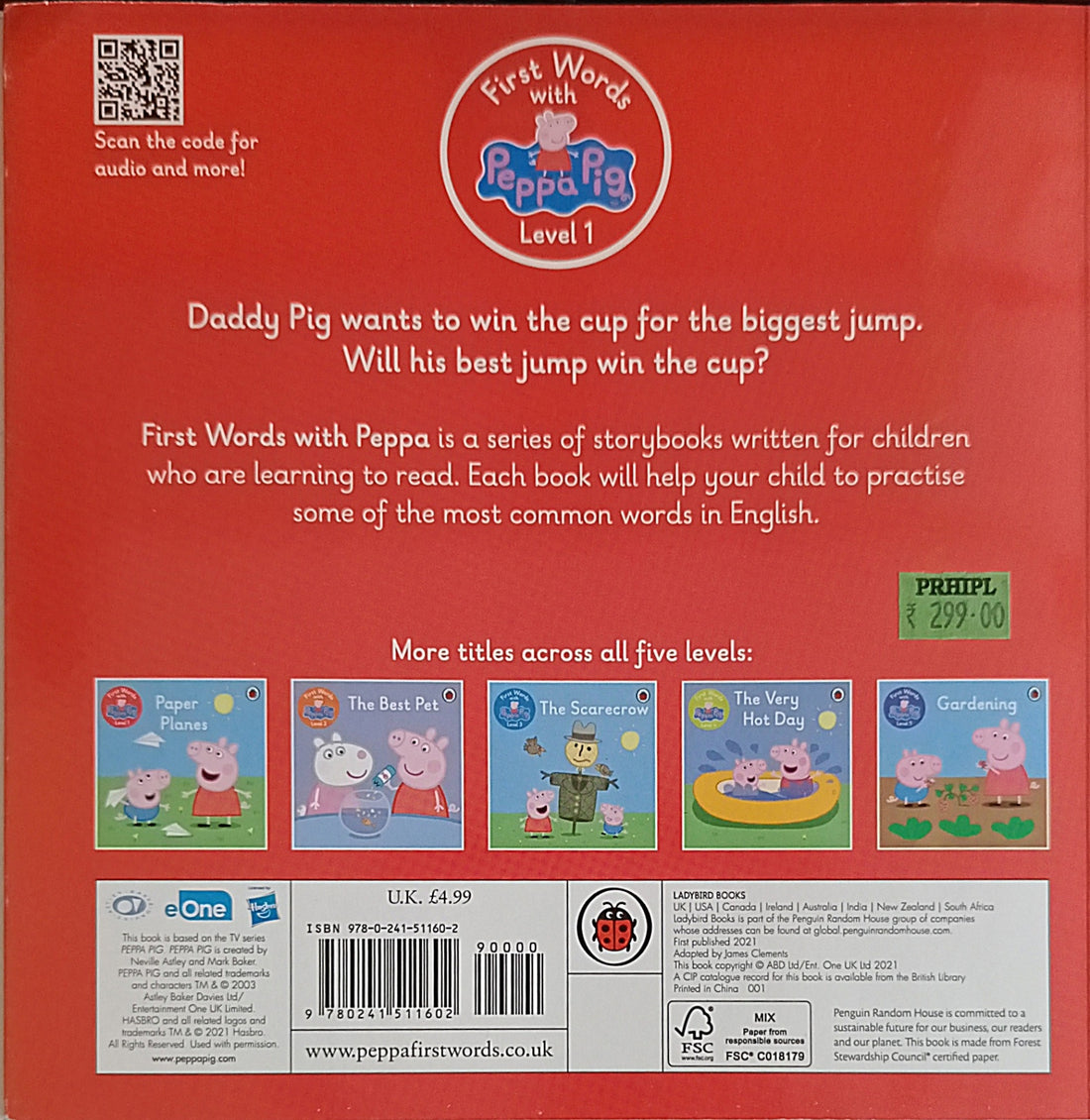 First Words With Peppa Pig Level 1: Daddy Pig's Big Jump