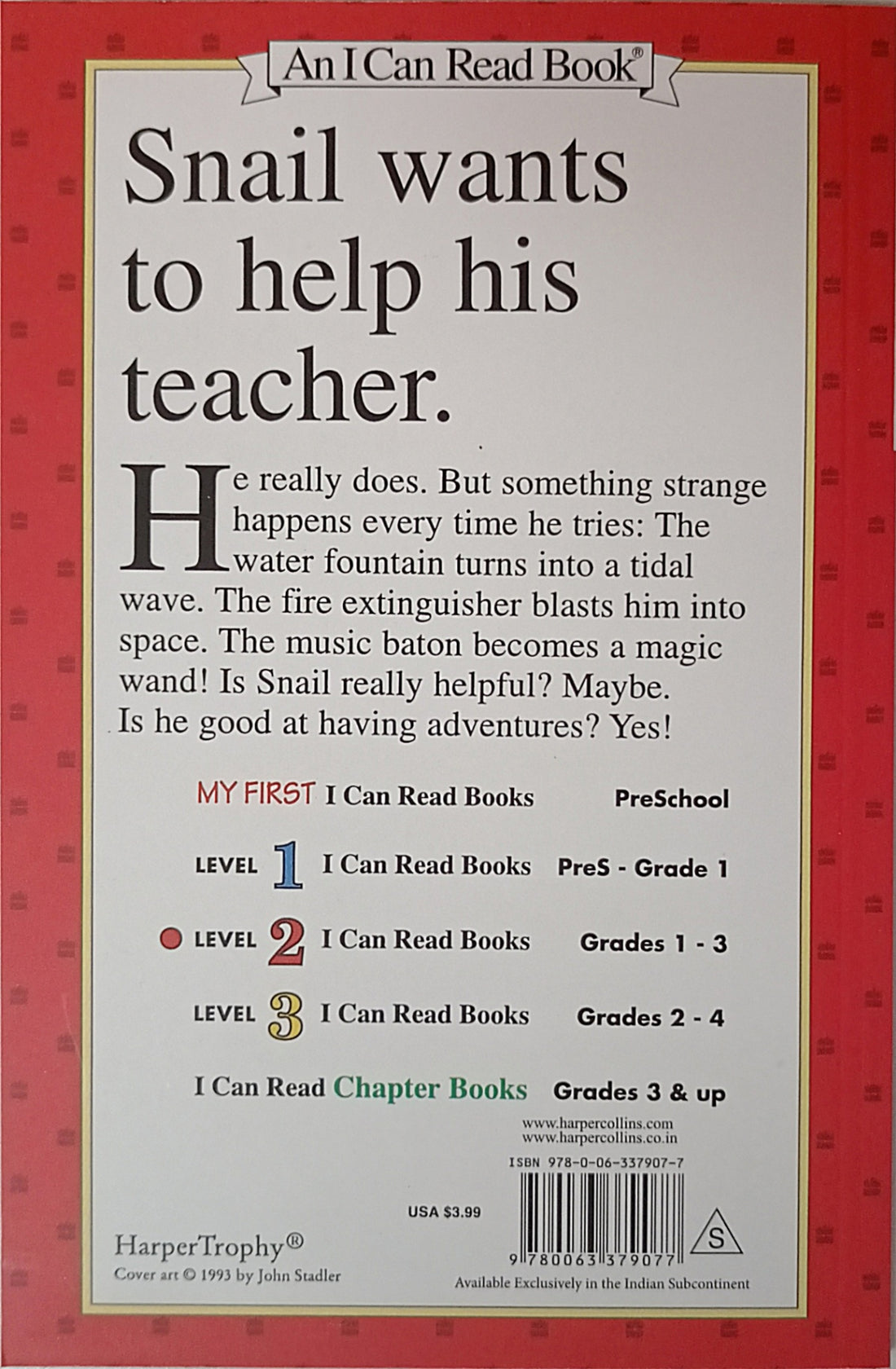 I Can Read! Level 2: The Adventures of Snail at School