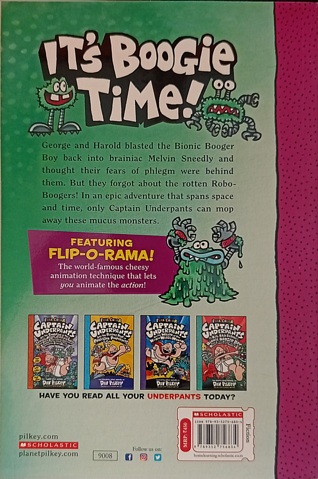 Captain Underpants #7 Captain Underpants and the Big Bad Battle of the Bionic Booger Boy Part 2: Revenge of the Ridiculous Robo-Boogers Now (Full Color)