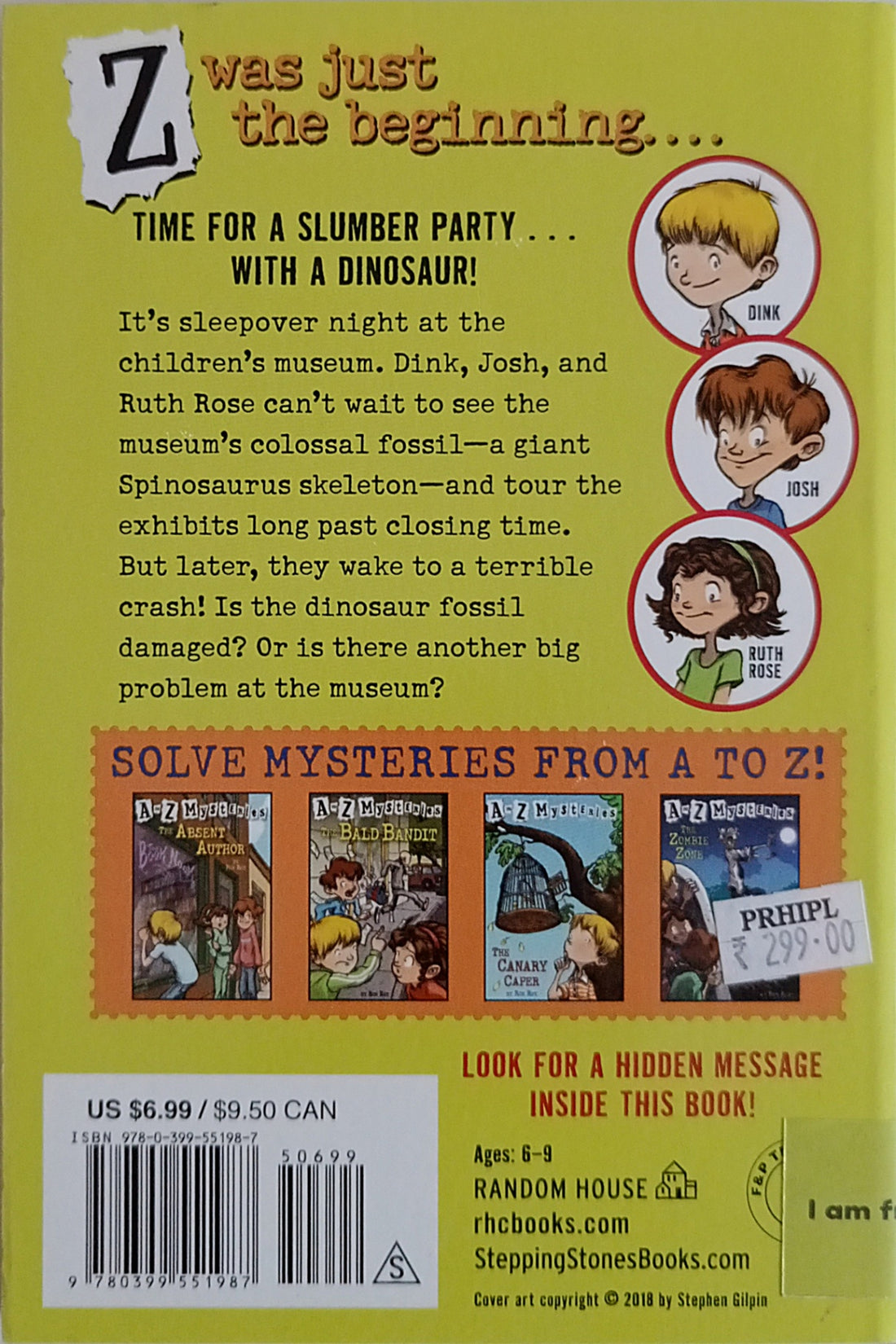 A to Z Mysteries: Super Edition #10 Colossal Fossil