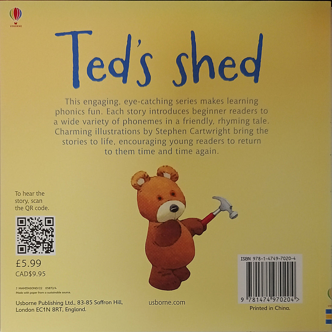 Usborne Phonics Readers: Ted's Shed