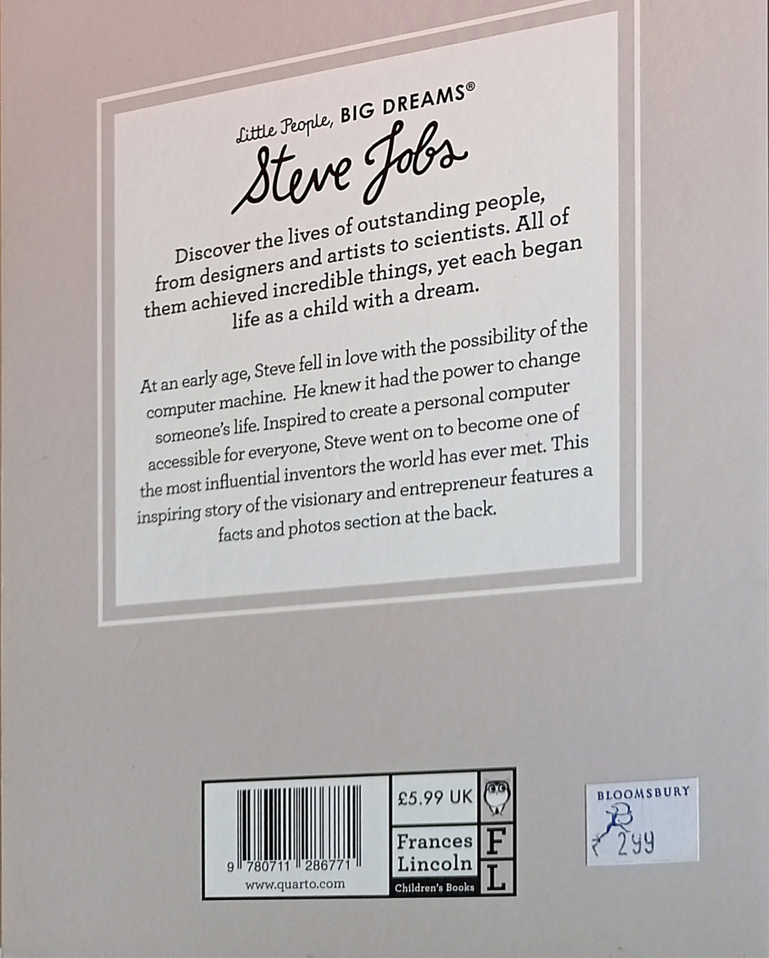Little People, Big Dreams: Steve Jobs