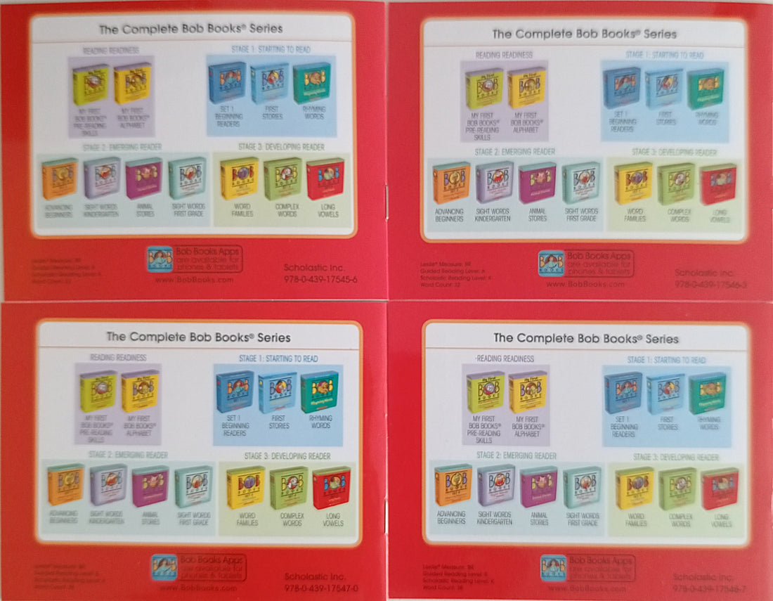 Bob Books Set 1 Beginning Readers (Red) Vol.1,2,3,4