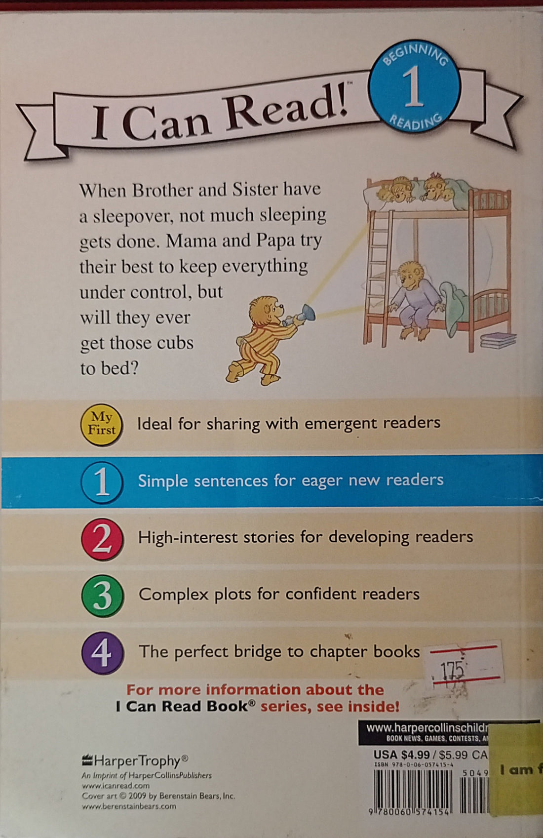 I Can Read! Level 1: The Berenstain Bears' Sleepover