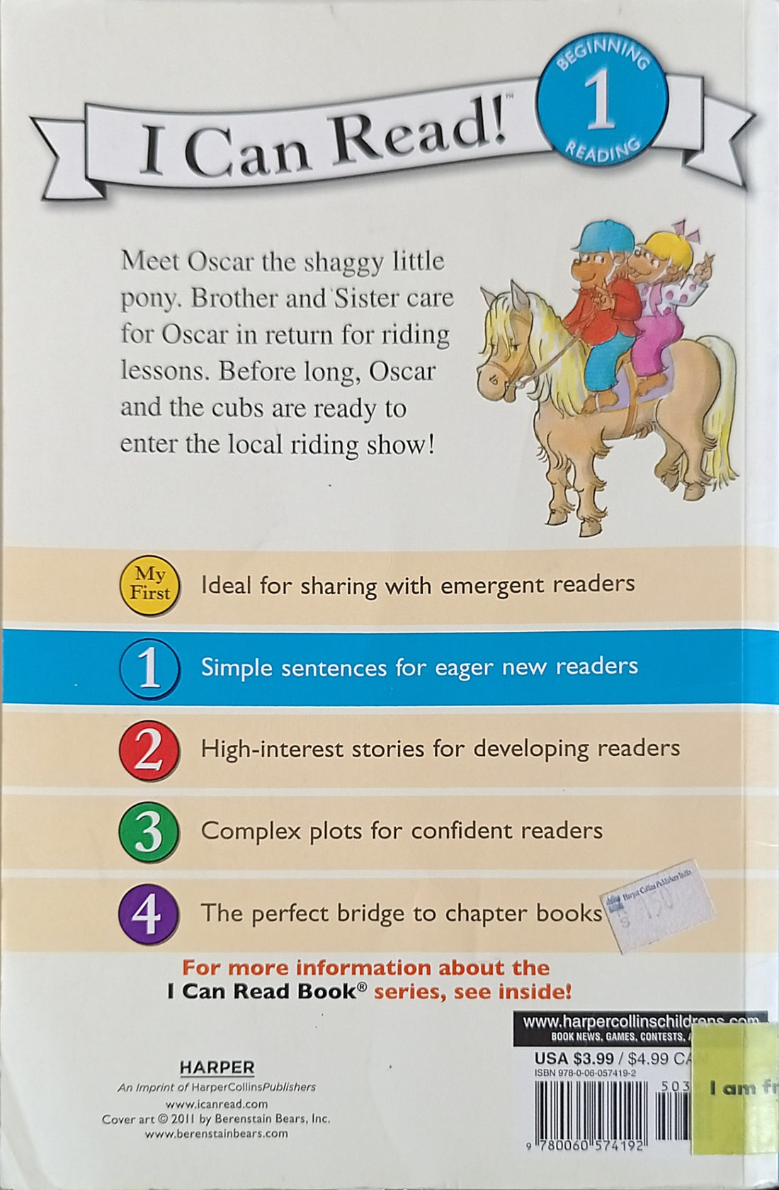 I Can Read! Level 1: The Berenstain Bears and the Shaggy Little Pony