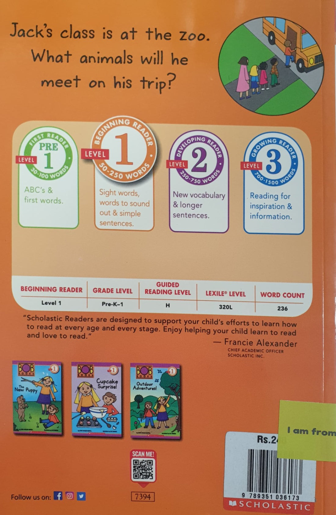 Bob Books Level 1 My school trip