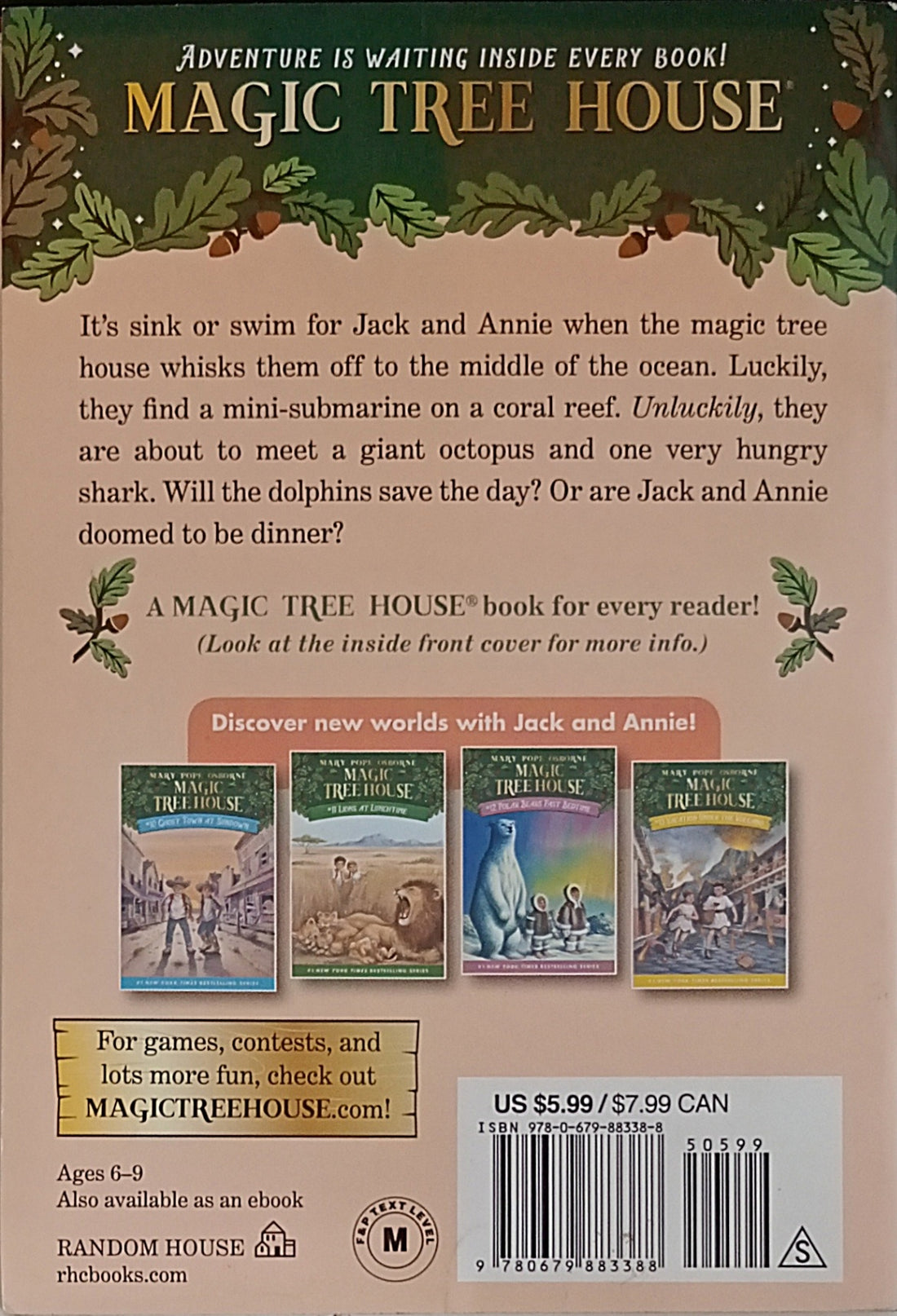 Magic Tree House #9 Dolphins At Daybreak