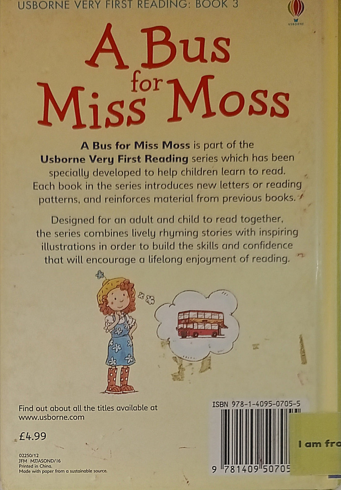 Usborne Very First Reading Book 3: A Bus for Miss Moss