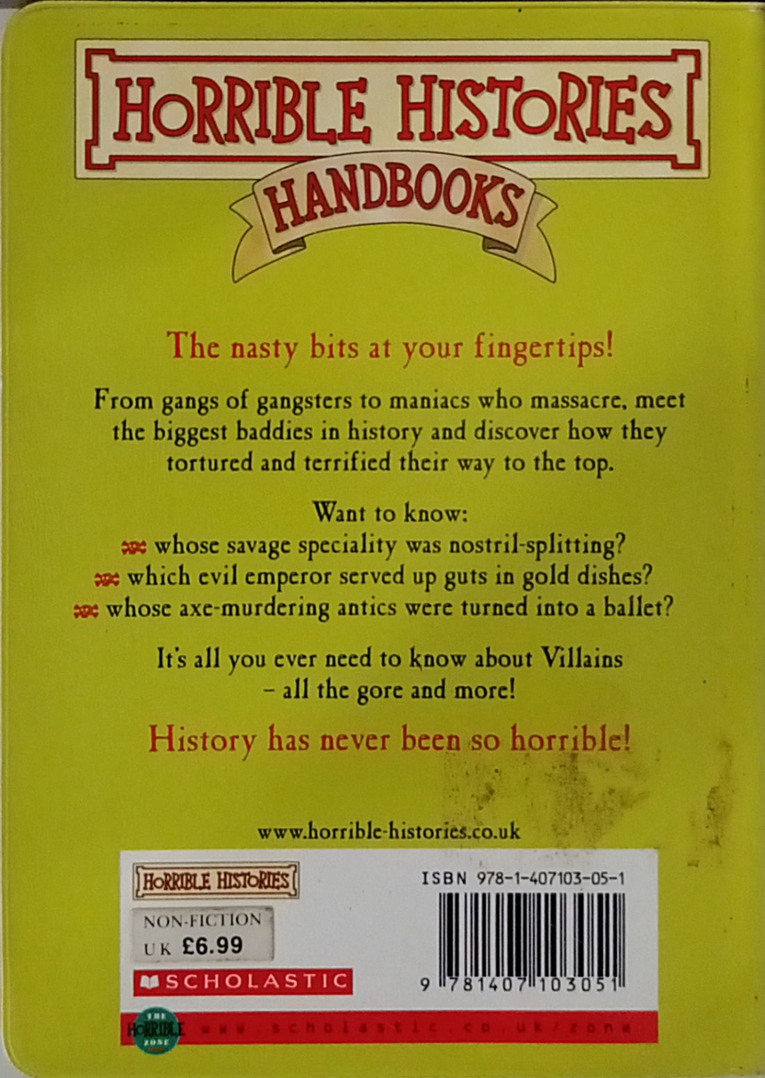Horrible Histories Handbooks: Villains
