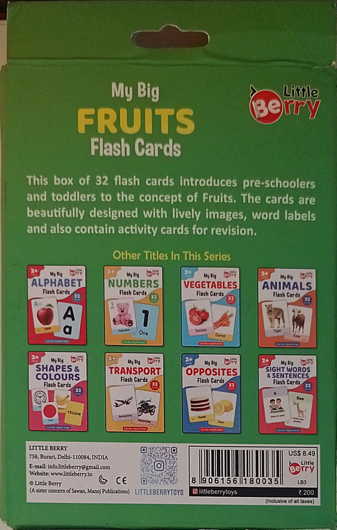 Little Berry: My Big Fruits Flash Cards (Flash Cards)