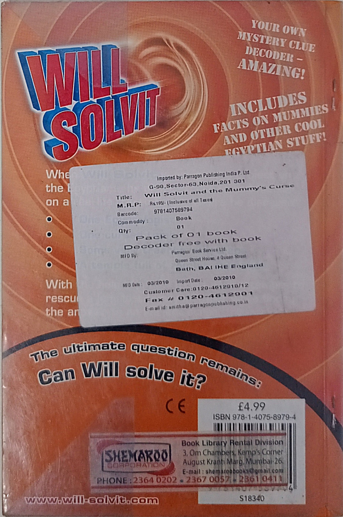 Will Solvit #3 Will Solvit and the Mummy's Curse